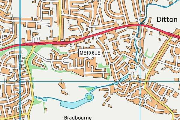 ME19 6UE map - OS VectorMap District (Ordnance Survey) ME19 6UE map - OS VectorMap District (Ordnance Survey)