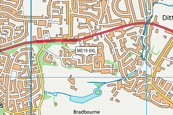 ME19 6XL map - OS VectorMap District (Ordnance Survey) ME19 6XL map - OS VectorMap District (Ordnance Survey)
