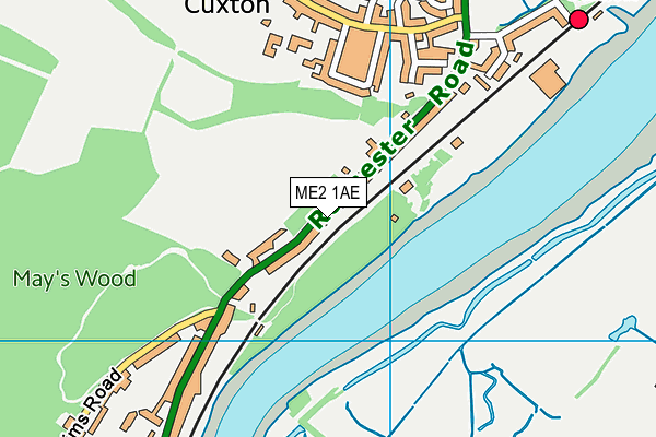 ME2 1AE map - OS VectorMap District (Ordnance Survey)