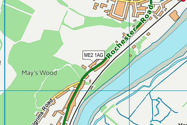 ME2 1AG map - OS VectorMap District (Ordnance Survey) ME2 1AG map - OS VectorMap District (Ordnance Survey)