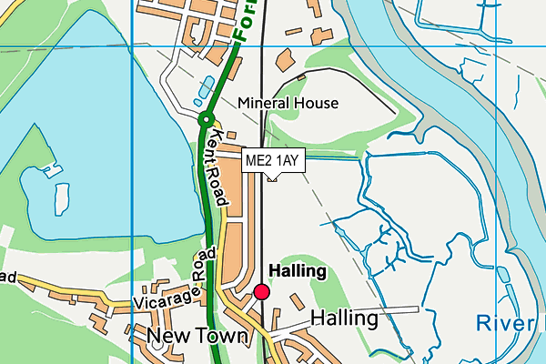 ME2 1AY map - OS VectorMap District (Ordnance Survey) ME2 1AY map - OS VectorMap District (Ordnance Survey)