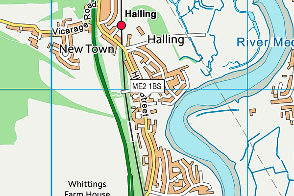 ME2 1BS map - OS VectorMap District (Ordnance Survey)