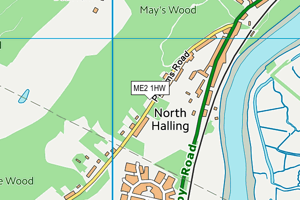 ME2 1HW map - OS VectorMap District (Ordnance Survey)