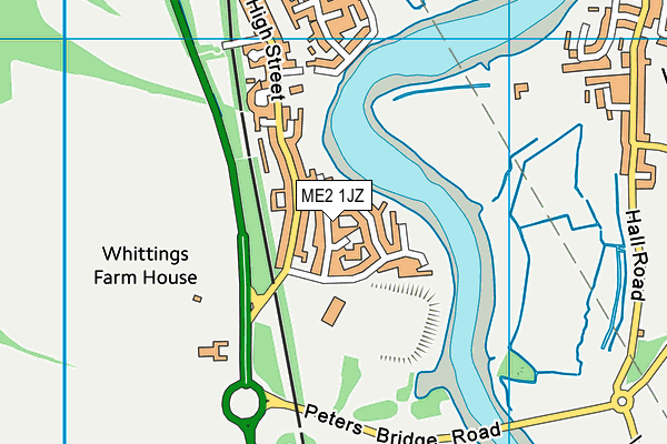 ME2 1JZ map - OS VectorMap District (Ordnance Survey) ME2 1JZ map - OS VectorMap District (Ordnance Survey)