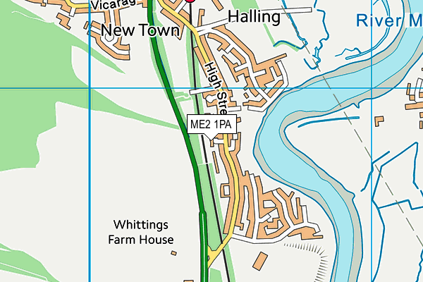 ME2 1PA map - OS VectorMap District (Ordnance Survey)