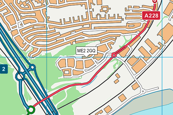 ME2 2GQ map - OS VectorMap District (Ordnance Survey) ME2 2GQ map - OS VectorMap District (Ordnance Survey)