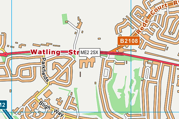 ME2 2SX map - OS VectorMap District (Ordnance Survey) ME2 2SX map - OS VectorMap District (Ordnance Survey)