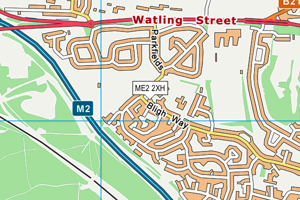 ME2 2XH map - OS VectorMap District (Ordnance Survey) ME2 2XH map - OS VectorMap District (Ordnance Survey)