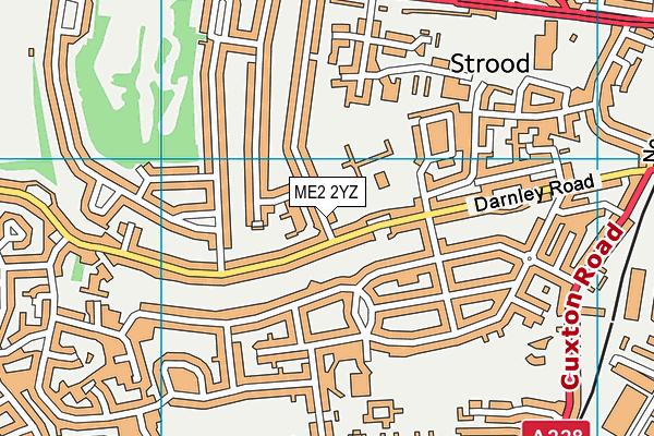 ME2 2YZ map - OS VectorMap District (Ordnance Survey) ME2 2YZ map - OS VectorMap District (Ordnance Survey)