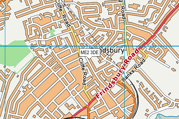 ME2 3DE map - OS VectorMap District (Ordnance Survey)