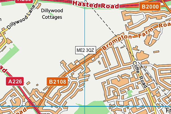 ME2 3QZ map - OS VectorMap District (Ordnance Survey) ME2 3QZ map - OS VectorMap District (Ordnance Survey)
