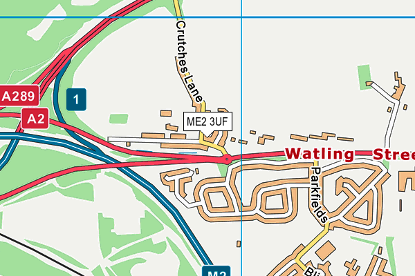 ME2 3UF map - OS VectorMap District (Ordnance Survey)