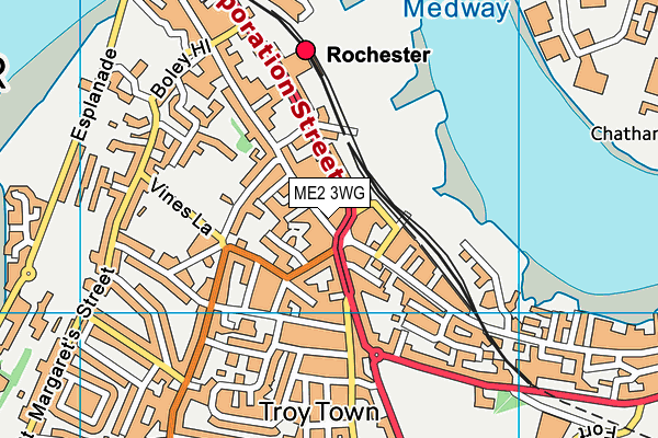 ME2 3WG map - OS VectorMap District (Ordnance Survey)