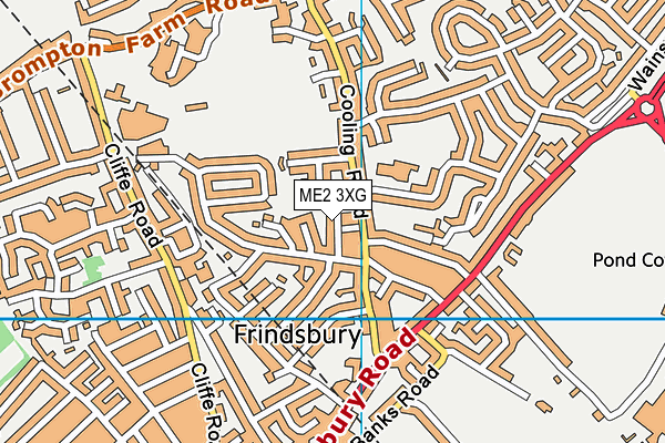 ME2 3XG map - OS VectorMap District (Ordnance Survey)