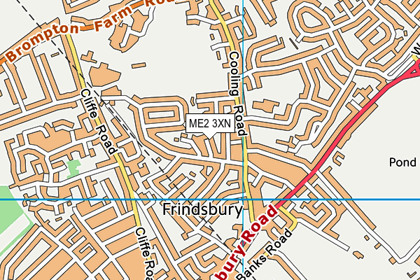 ME2 3XN map - OS VectorMap District (Ordnance Survey)