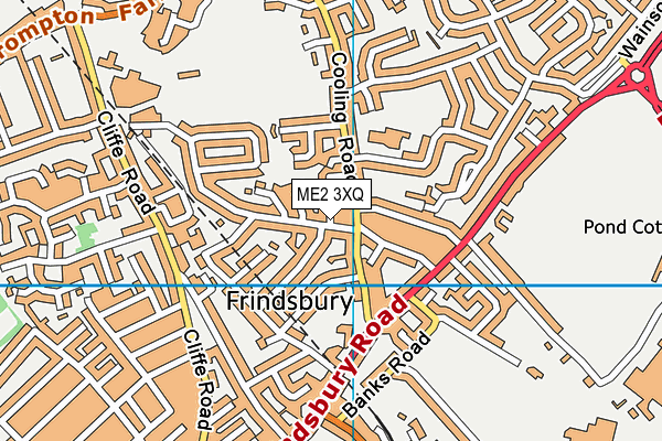 ME2 3XQ map - OS VectorMap District (Ordnance Survey)