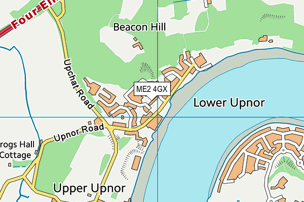 ME2 4GX map - OS VectorMap District (Ordnance Survey)