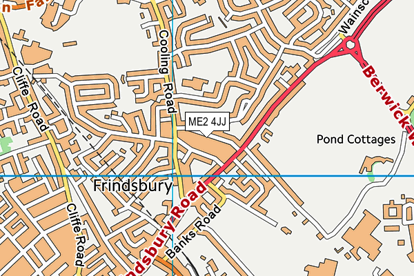 ME2 4JJ map - OS VectorMap District (Ordnance Survey) ME2 4JJ map - OS VectorMap District (Ordnance Survey)