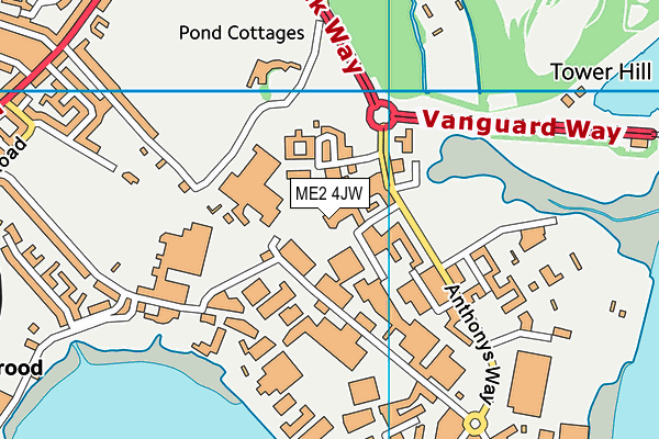 ME2 4JW map - OS VectorMap District (Ordnance Survey) ME2 4JW map - OS VectorMap District (Ordnance Survey)