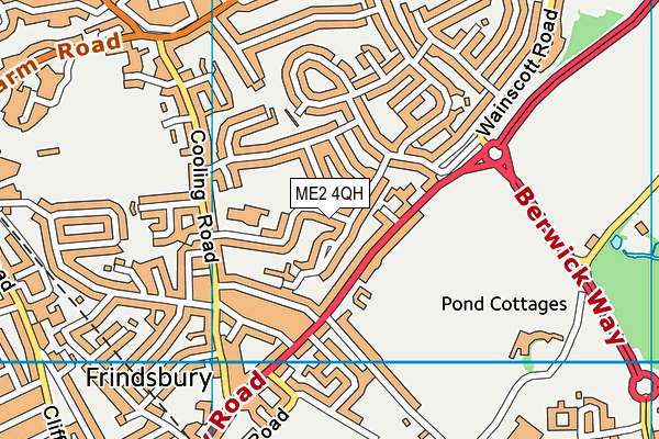 ME2 4QH map - OS VectorMap District (Ordnance Survey) ME2 4QH map - OS VectorMap District (Ordnance Survey)