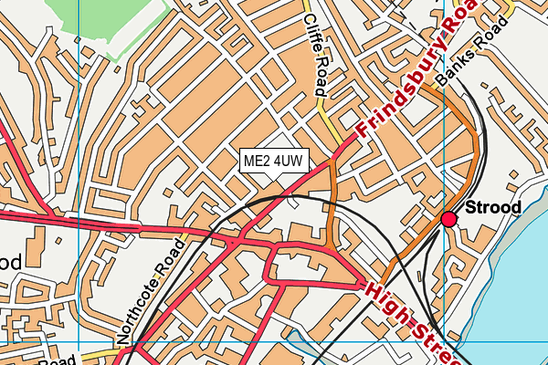 ME2 4UW map - OS VectorMap District (Ordnance Survey)