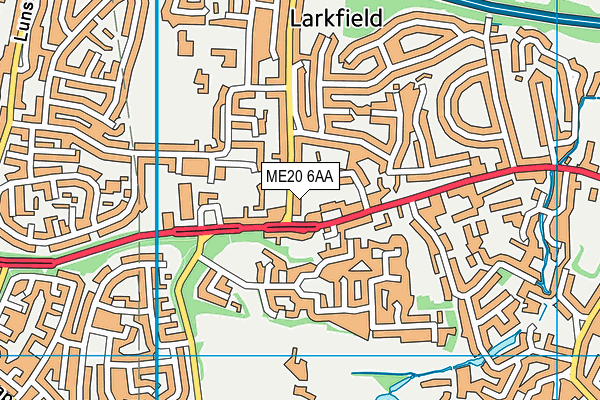 ME20 6AA map - OS VectorMap District (Ordnance Survey) ME20 6AA map - OS VectorMap District (Ordnance Survey)
