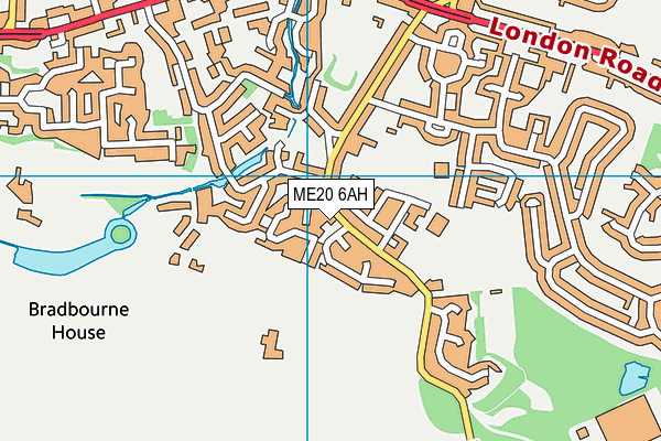 ME20 6AH map - OS VectorMap District (Ordnance Survey) ME20 6AH map - OS VectorMap District (Ordnance Survey)