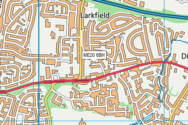 ME20 6BH map - OS VectorMap District (Ordnance Survey)