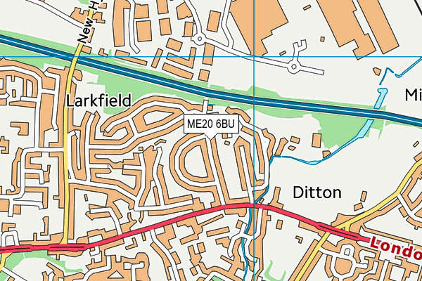 ME20 6BU map - OS VectorMap District (Ordnance Survey) ME20 6BU map - OS VectorMap District (Ordnance Survey)
