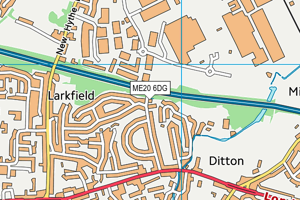 ME20 6DG map - OS VectorMap District (Ordnance Survey) ME20 6DG map - OS VectorMap District (Ordnance Survey)