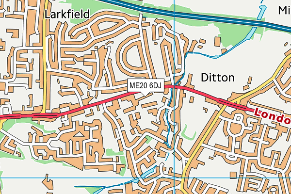 ME20 6DJ map - OS VectorMap District (Ordnance Survey) ME20 6DJ map - OS VectorMap District (Ordnance Survey)