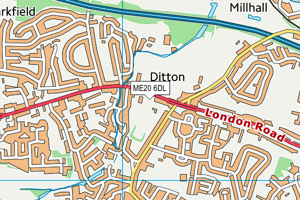 ME20 6DL map - OS VectorMap District (Ordnance Survey)