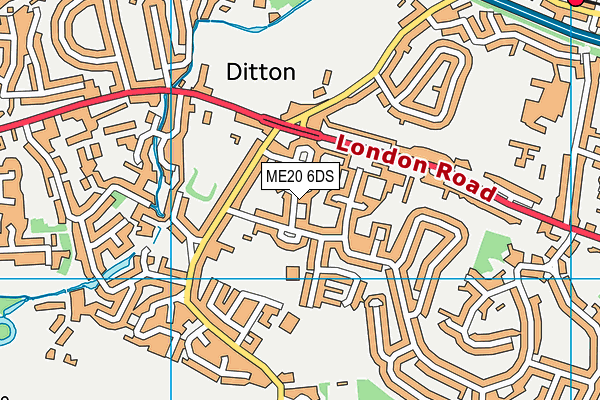 ME20 6DS map - OS VectorMap District (Ordnance Survey)