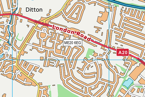 ME20 6EG map - OS VectorMap District (Ordnance Survey) ME20 6EG map - OS VectorMap District (Ordnance Survey)