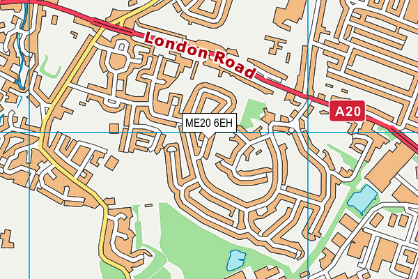 ME20 6EH map - OS VectorMap District (Ordnance Survey) ME20 6EH map - OS VectorMap District (Ordnance Survey)