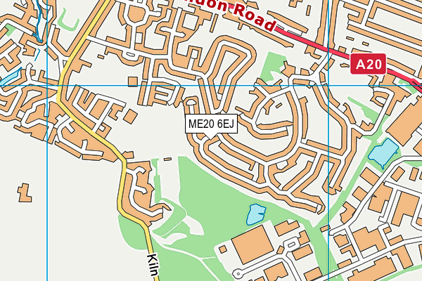 ME20 6EJ map - OS VectorMap District (Ordnance Survey) ME20 6EJ map - OS VectorMap District (Ordnance Survey)
