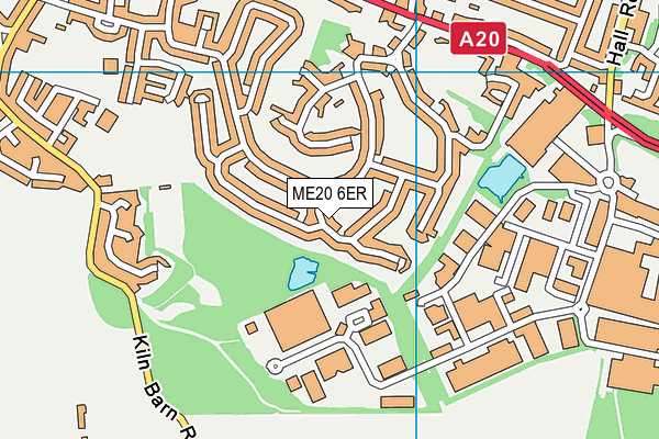 ME20 6ER map - OS VectorMap District (Ordnance Survey) ME20 6ER map - OS VectorMap District (Ordnance Survey)