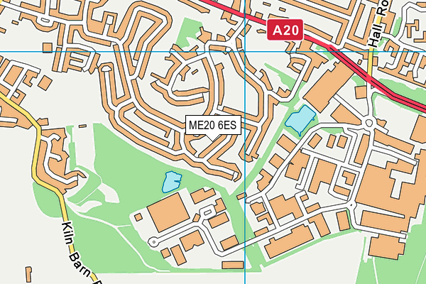 ME20 6ES map - OS VectorMap District (Ordnance Survey) ME20 6ES map - OS VectorMap District (Ordnance Survey)