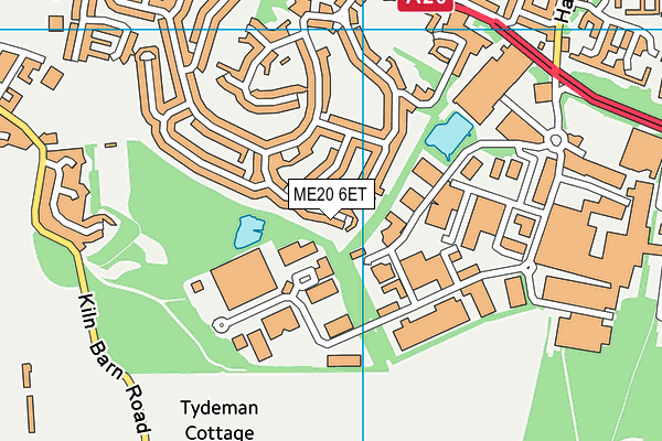 ME20 6ET map - OS VectorMap District (Ordnance Survey)