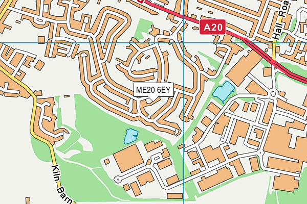 ME20 6EY map - OS VectorMap District (Ordnance Survey) ME20 6EY map - OS VectorMap District (Ordnance Survey)