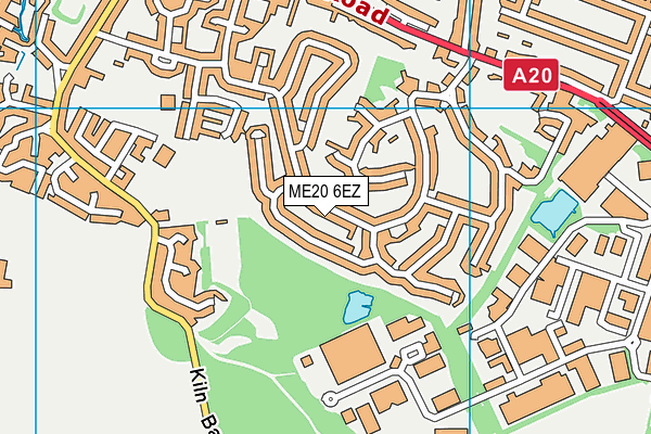ME20 6EZ map - OS VectorMap District (Ordnance Survey) ME20 6EZ map - OS VectorMap District (Ordnance Survey)