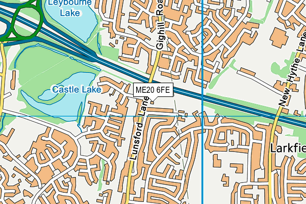 ME20 6FE map - OS VectorMap District (Ordnance Survey) ME20 6FE map - OS VectorMap District (Ordnance Survey)