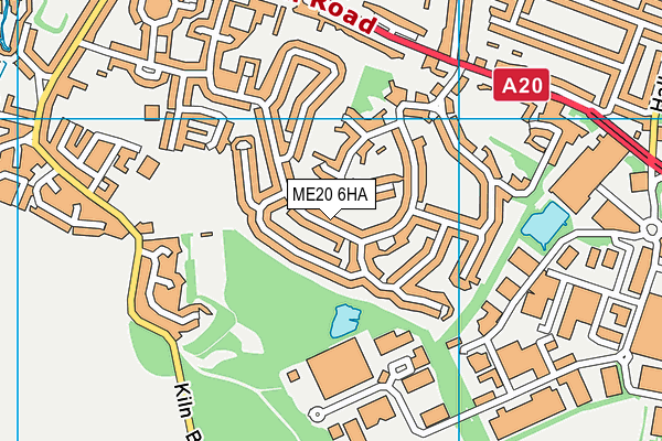 ME20 6HA map - OS VectorMap District (Ordnance Survey) ME20 6HA map - OS VectorMap District (Ordnance Survey)
