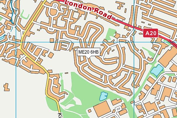 ME20 6HB map - OS VectorMap District (Ordnance Survey) ME20 6HB map - OS VectorMap District (Ordnance Survey)