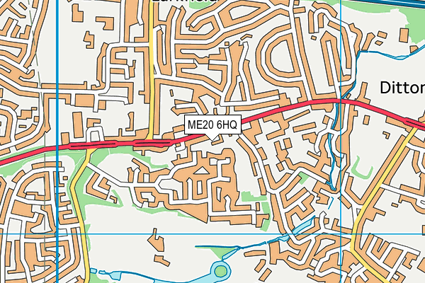 ME20 6HQ map - OS VectorMap District (Ordnance Survey) ME20 6HQ map - OS VectorMap District (Ordnance Survey)