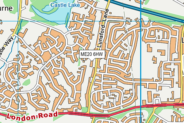 ME20 6HW map - OS VectorMap District (Ordnance Survey) ME20 6HW map - OS VectorMap District (Ordnance Survey)