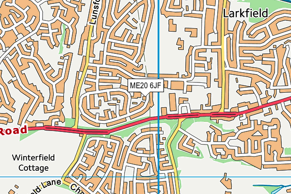 ME20 6JF map - OS VectorMap District (Ordnance Survey) ME20 6JF map - OS VectorMap District (Ordnance Survey)