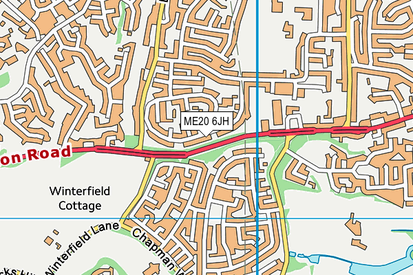 ME20 6JH map - OS VectorMap District (Ordnance Survey)