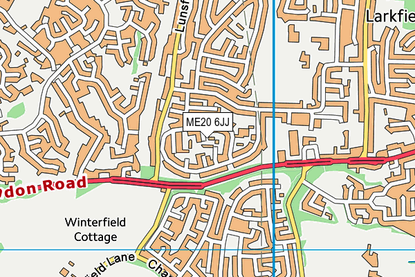 ME20 6JJ map - OS VectorMap District (Ordnance Survey)