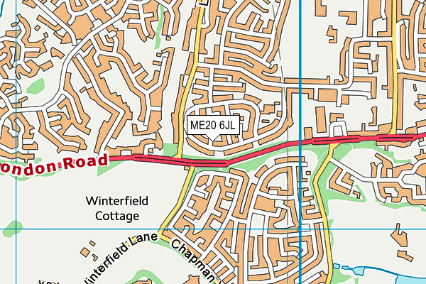 ME20 6JL map - OS VectorMap District (Ordnance Survey) ME20 6JL map - OS VectorMap District (Ordnance Survey)